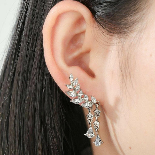 Leaf silver stud earring (2 pairs) - HalfPe