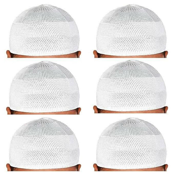 santarms Islamic Prayer Kufi Muslim Cap for Men (6 Cap) - HalfPe