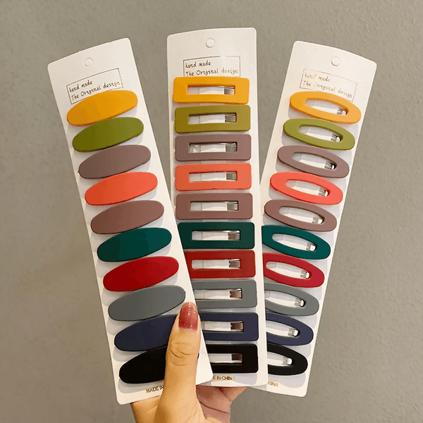 Pinapes 30 Pcs Plastic Tic Tac Matte Hair Clip - HalfPe