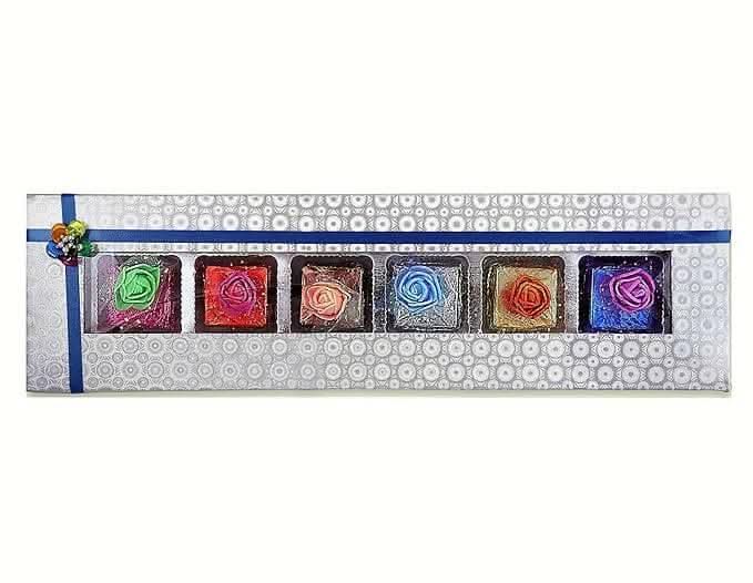 MANTOUSS Christmas Gift-Silver Designer Christmas Chocolate Box/Hamper+ Merry Cristmas Greeting Card+Santa Cap - HalfPe