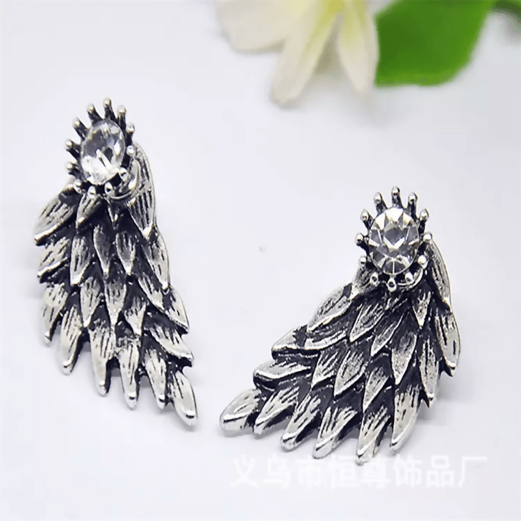 Pinapes angle-wings-design plain multi-color dangle earrings for women - HalfPe