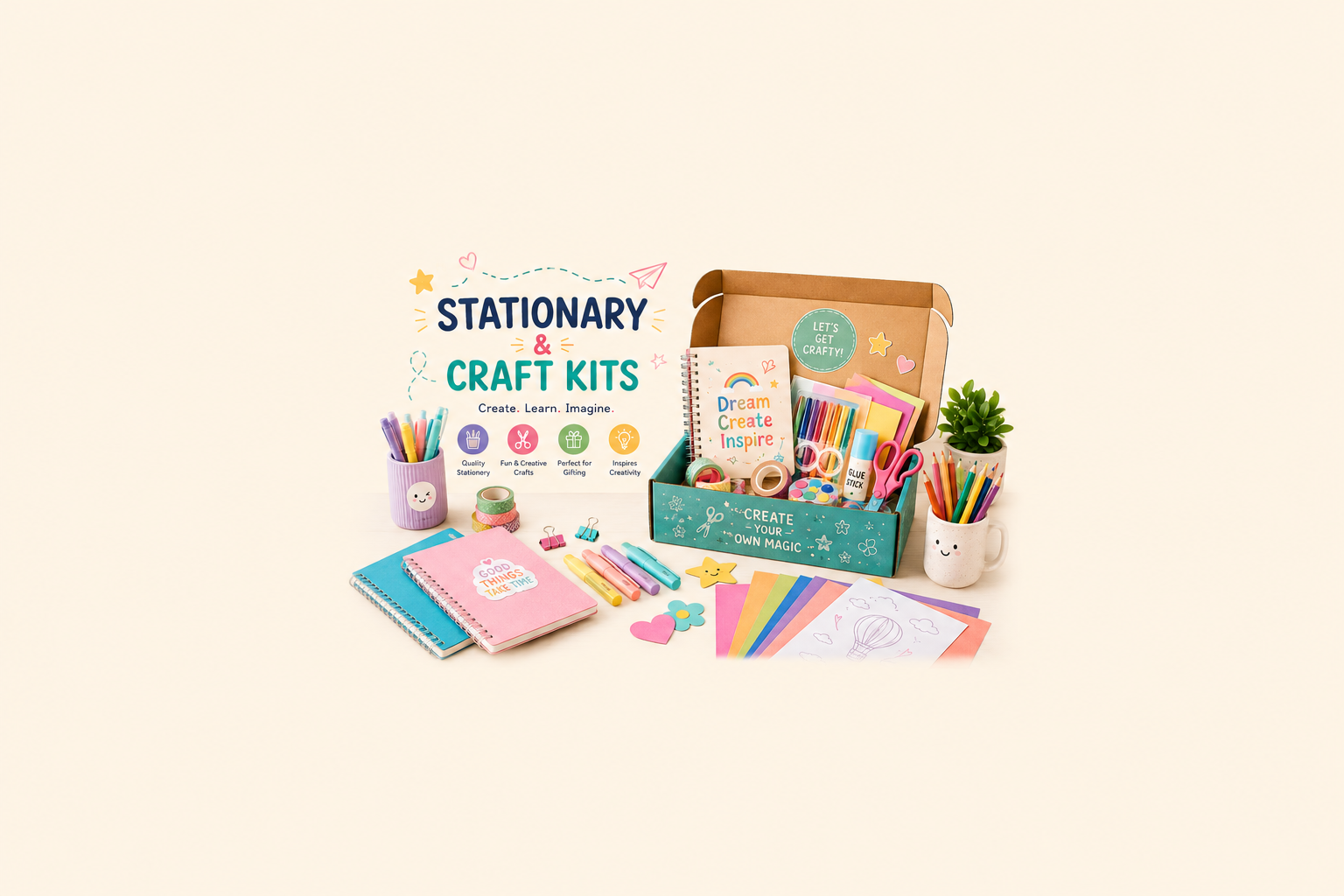 stationary and craft kits