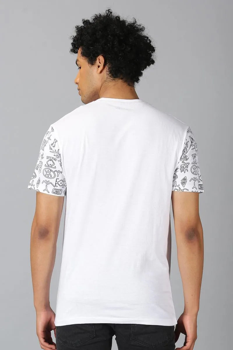 Cotton Graphic Print T-shirt for Men - URGEAR (Style urg000379) - White