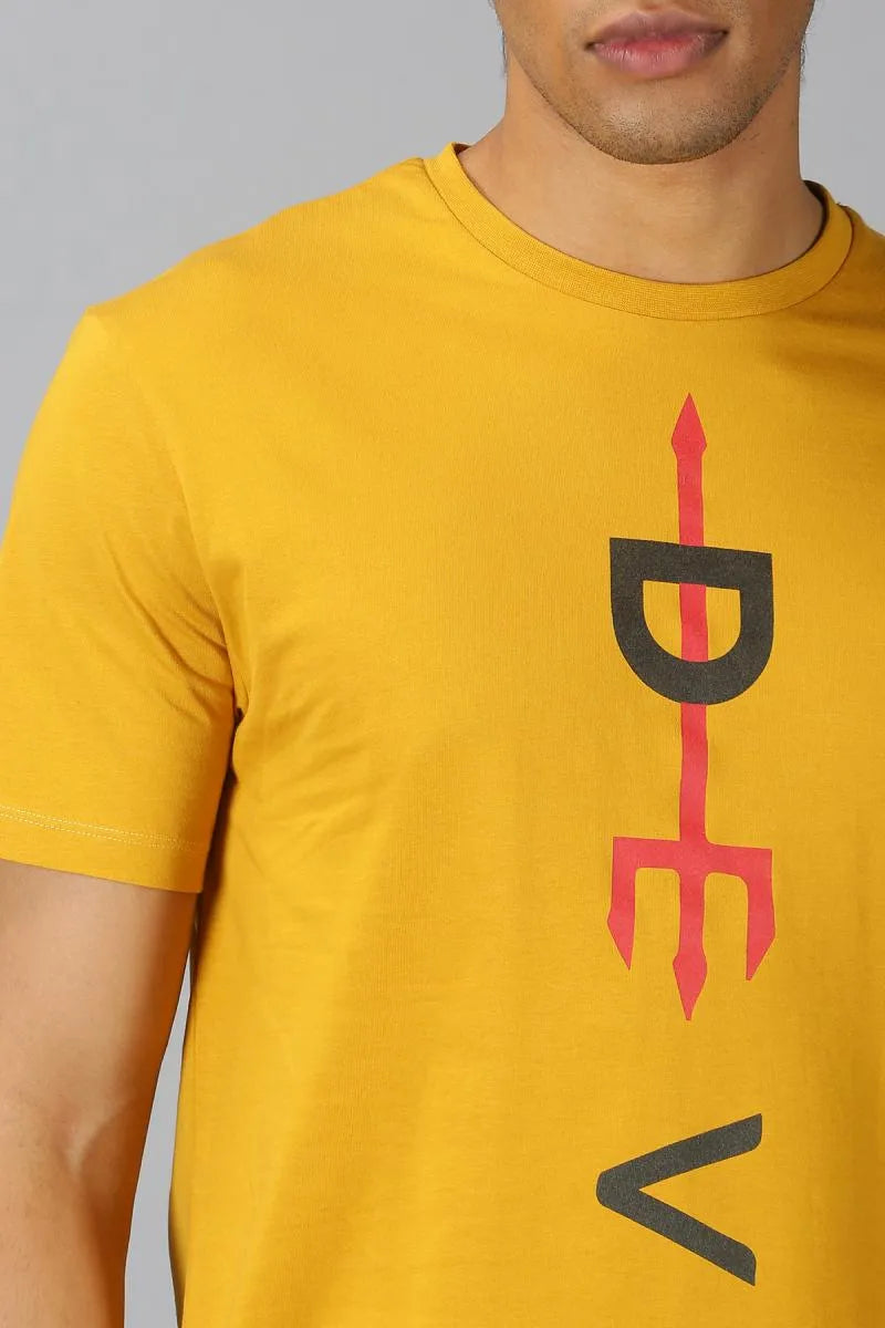 Men's Graphic Print T-shirt - URGEAR - Yellow