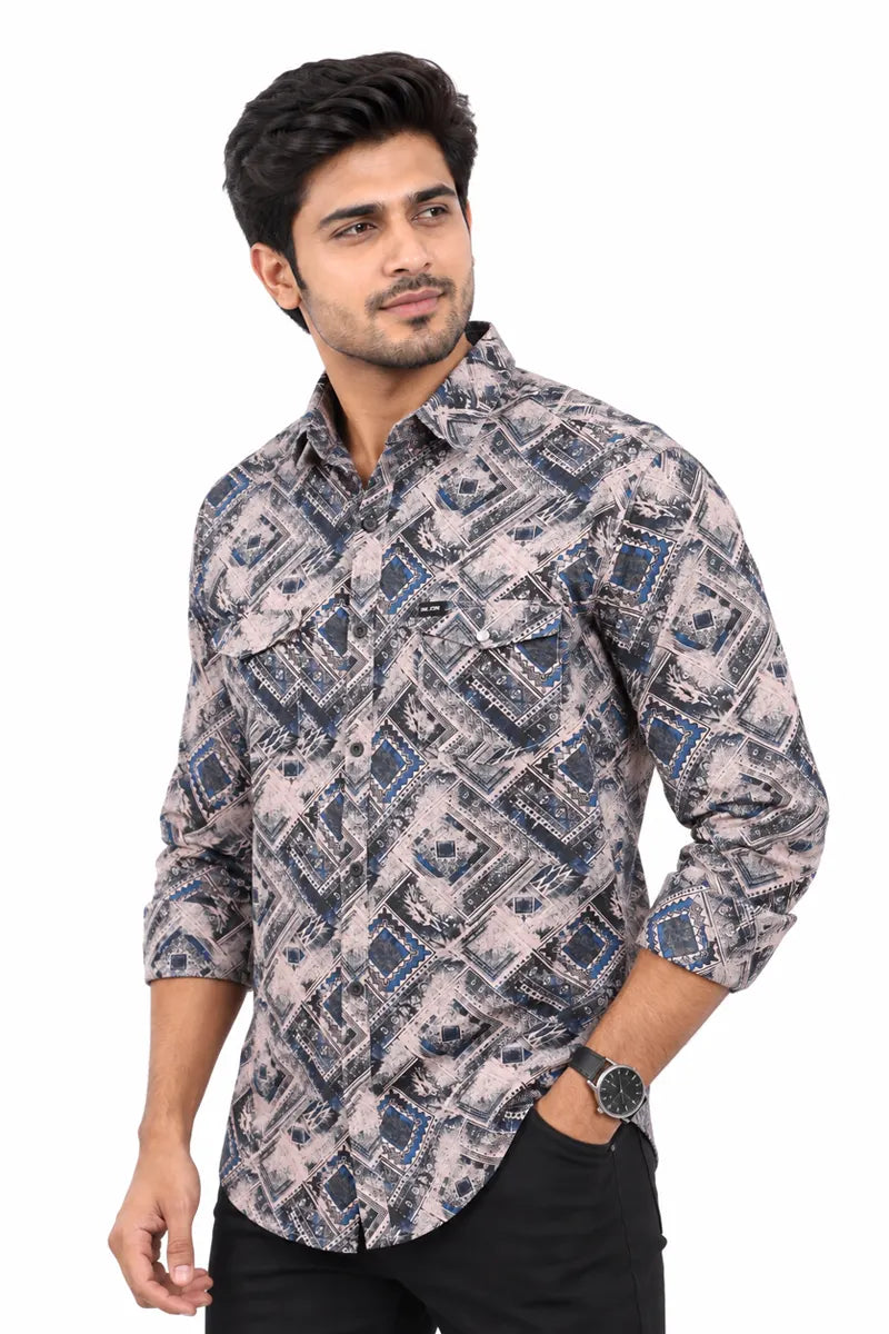 Men's Cotton Printed Shirt