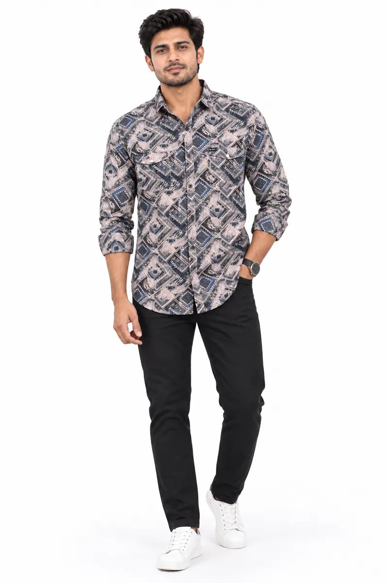 Men's Cotton Printed Shirt