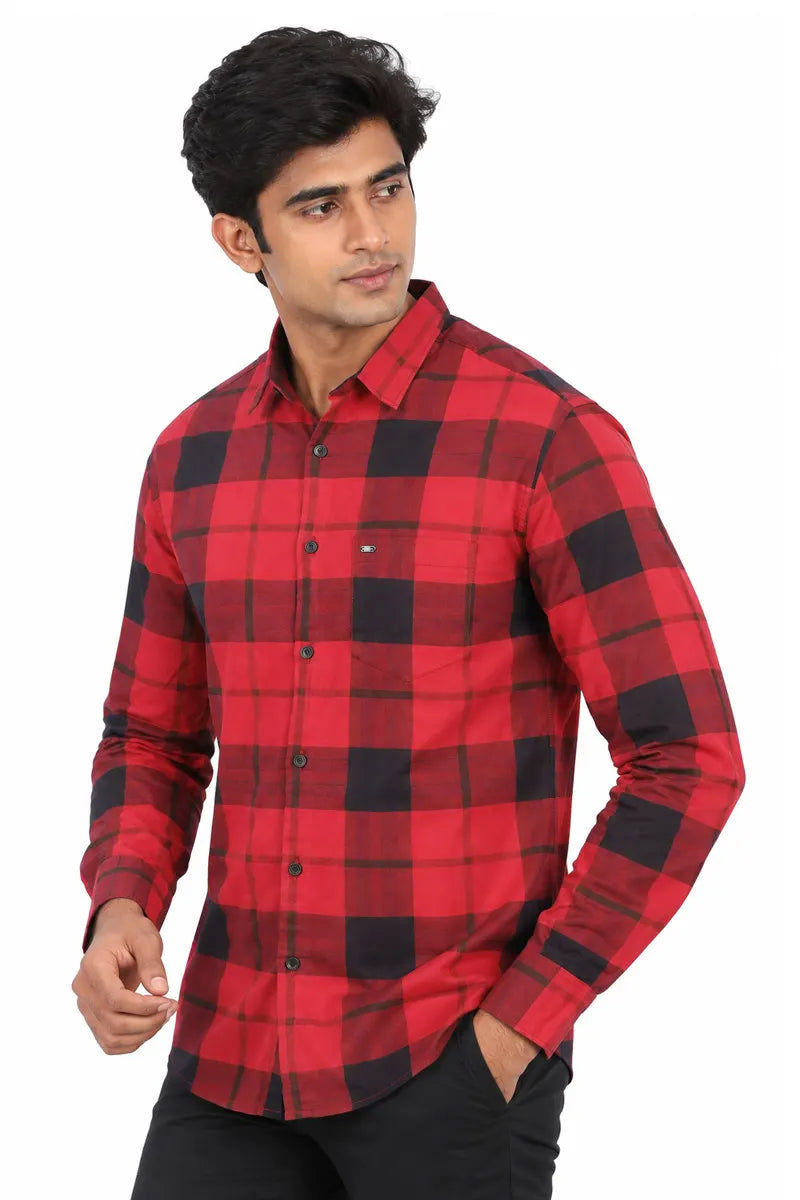 Checkered Cotton Shirt for Men