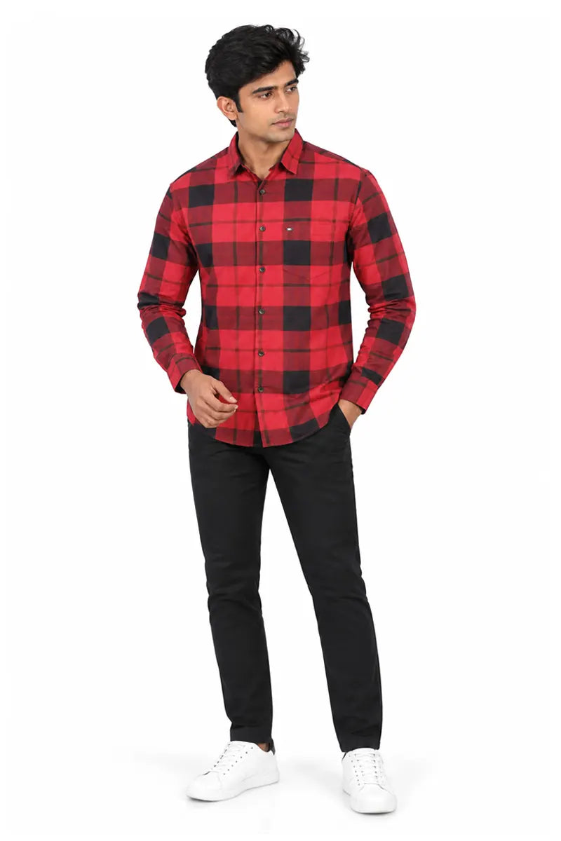 Checkered Cotton Shirt for Men