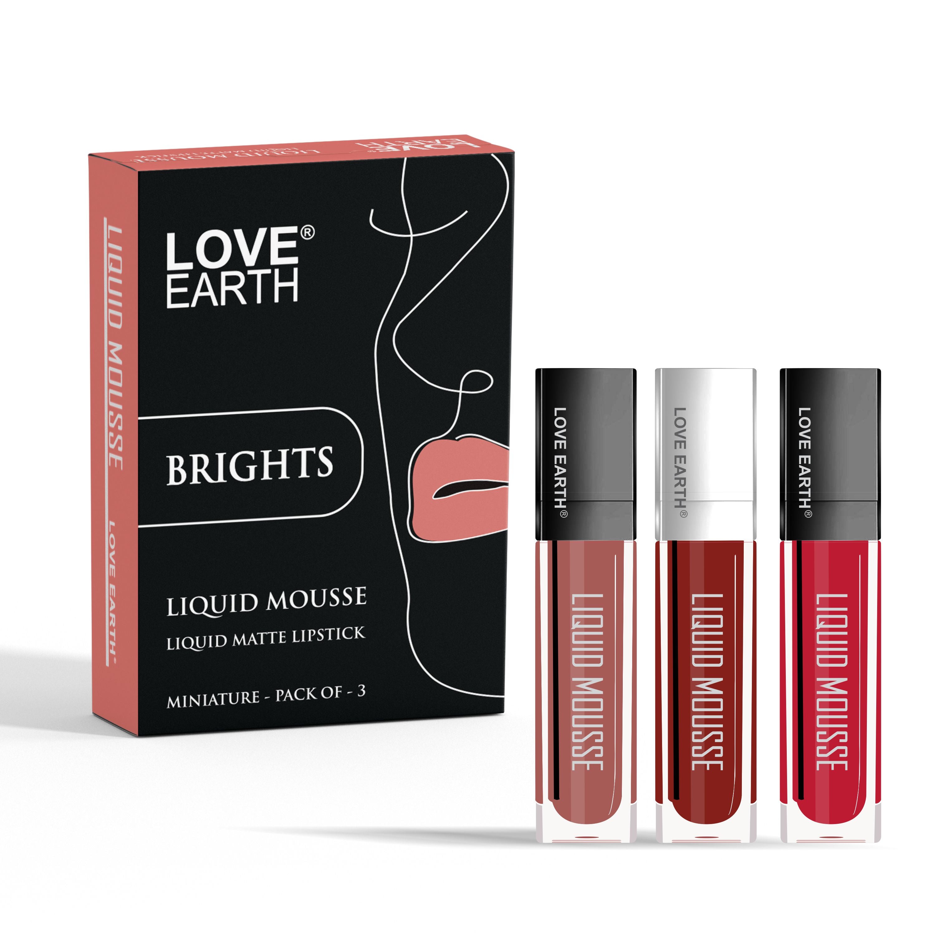 Liquid Mousse Lipstick Brights- Pack Of 3