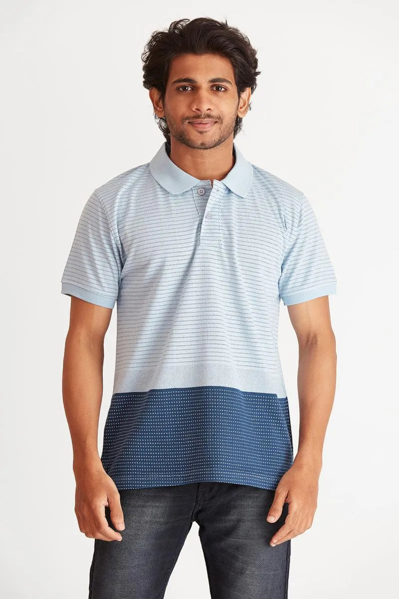 Cotton Colorblock Polo T-shirt for Men - Bearstand (Style cot002020) - Multicolor