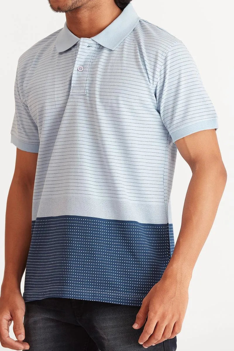 Cotton Striped Polo T-shirt for Men - Bearstand (Style cot002019) - Multicolor
