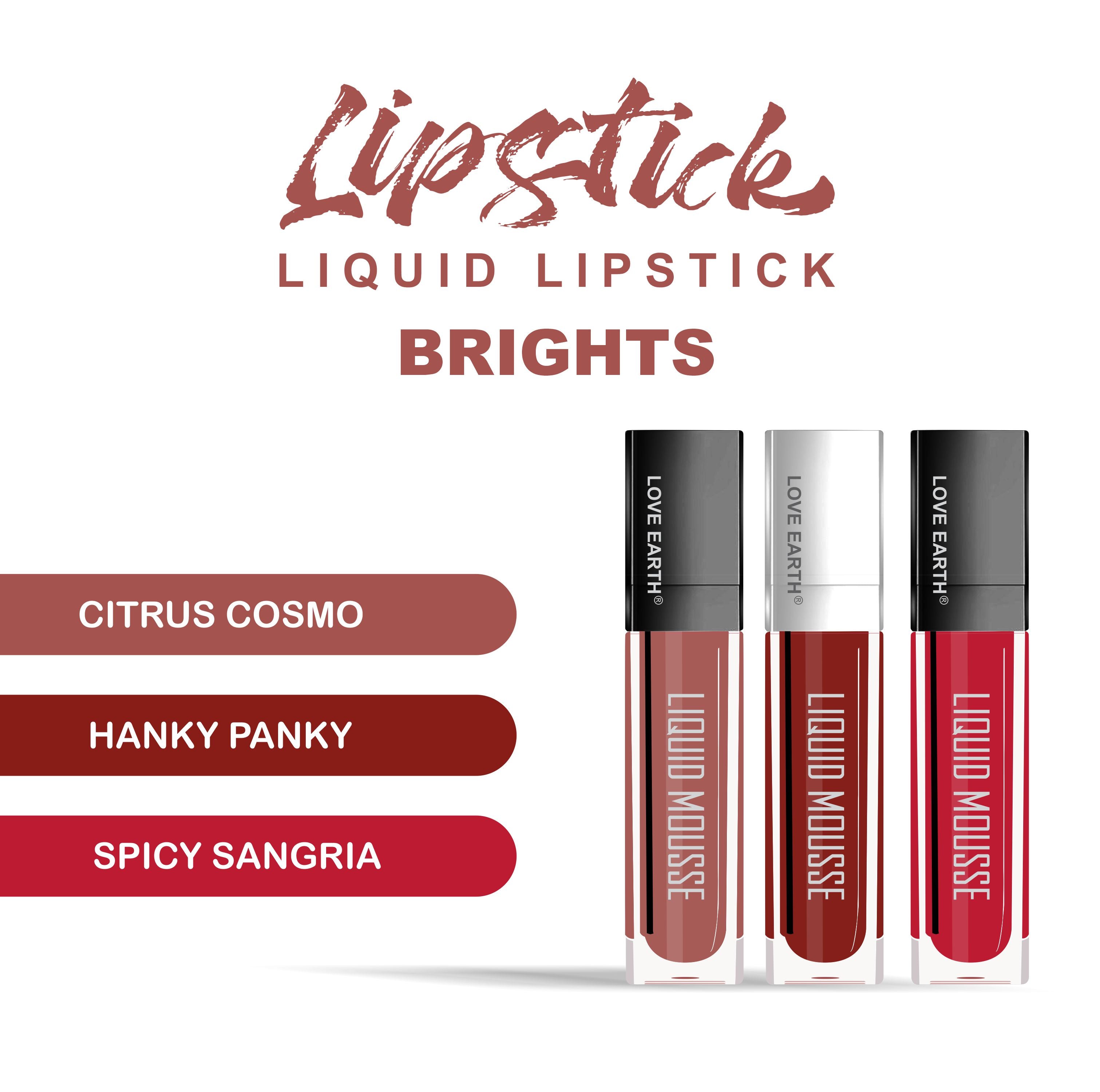 Liquid Mousse Lipstick Brights- Pack Of 3