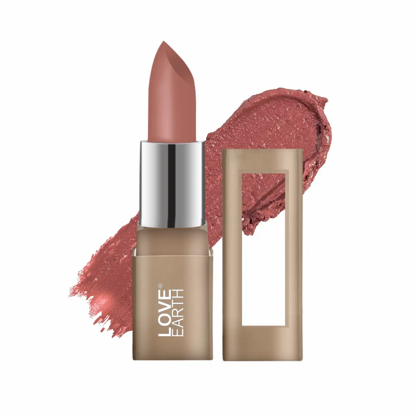 Love Earth Satin Matte Lipstick - Maple Syrup | Lightweight | Long-Lasting Wear,Lips Moisturised | Satin Creamy-Matte Finish |3.5G