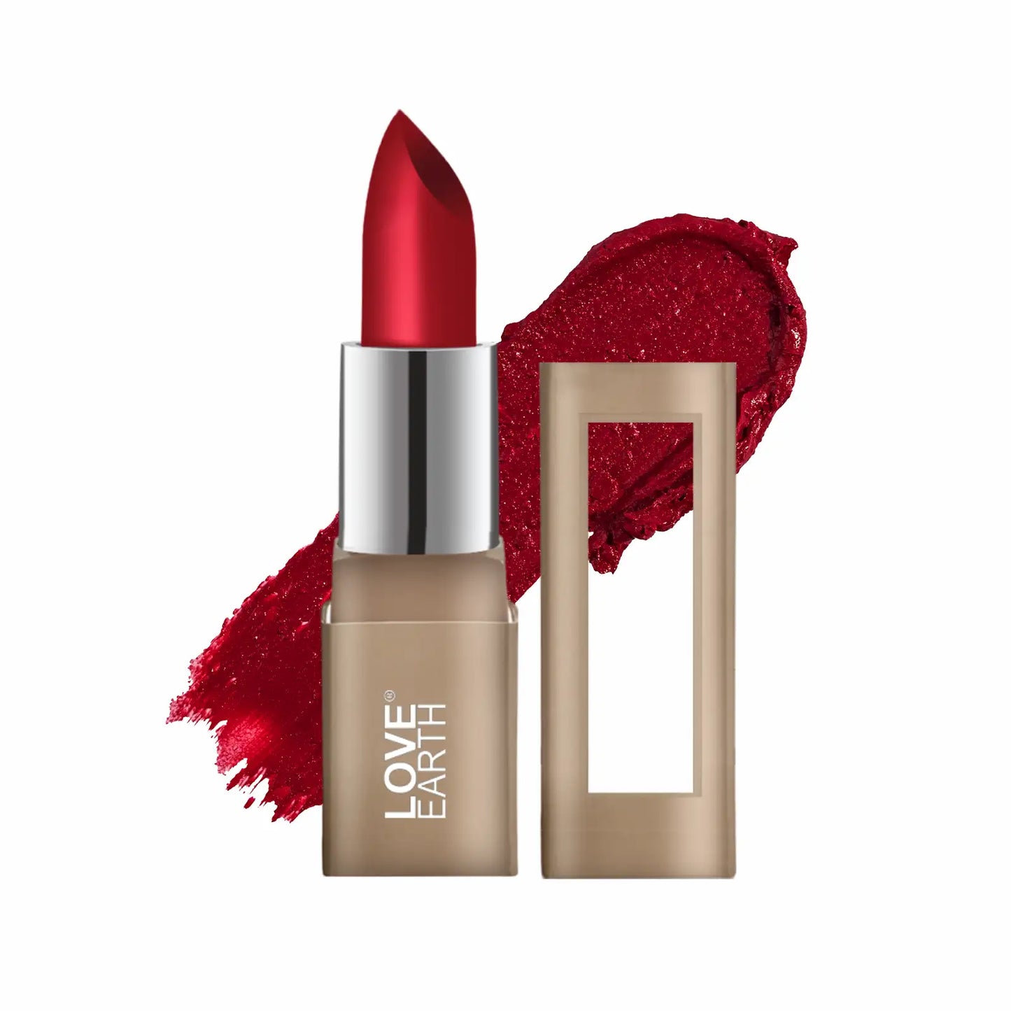 Love Earth Satin Matte Lipstick - Glucose | Lightweight | Long-Lasting Wear,Lips Moisturised | Satin Creamy-Matte Finish |3.5G