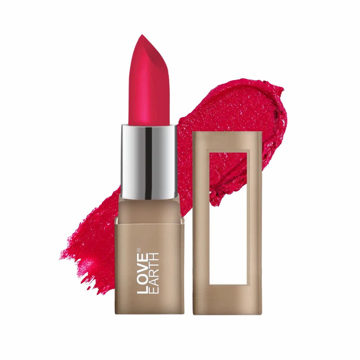 Love Earth Satin Matte Lipstick - Jam | Lightweight | Long-Lasting Wear,Lips Moisturised | Satin Creamy-Matte Finish |3.5G