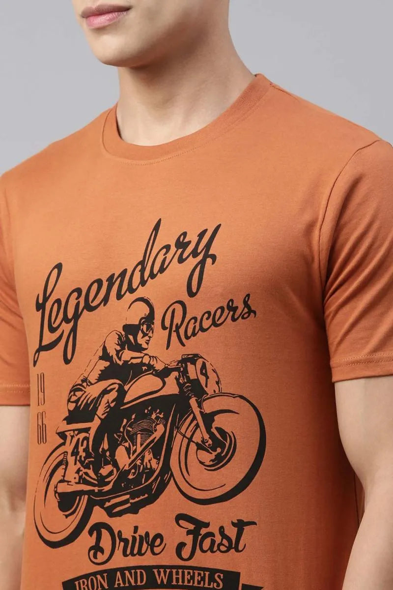 Cotton Graphic Printed T-shirt for Men