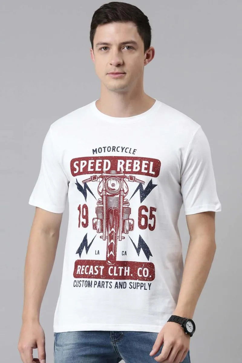 Men's Cotton Graphic Print T-shirt - Recast (Style cot003229)