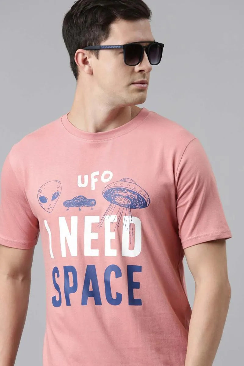 Men's Cotton Typographic Print T-shirt - Recast (Style cot003233)