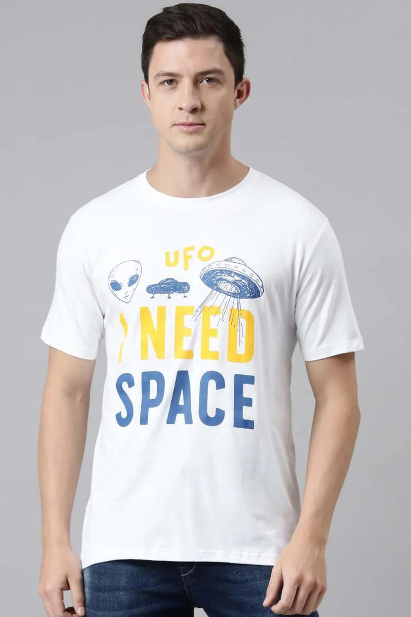Men's Cotton Typographic Print T-shirt - Recast (Style cot003233)