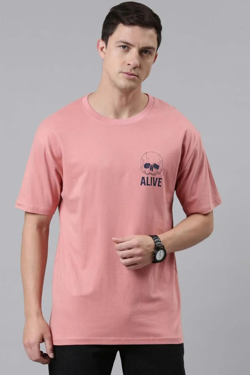 Graphic Print Oversized T-shirt for Men