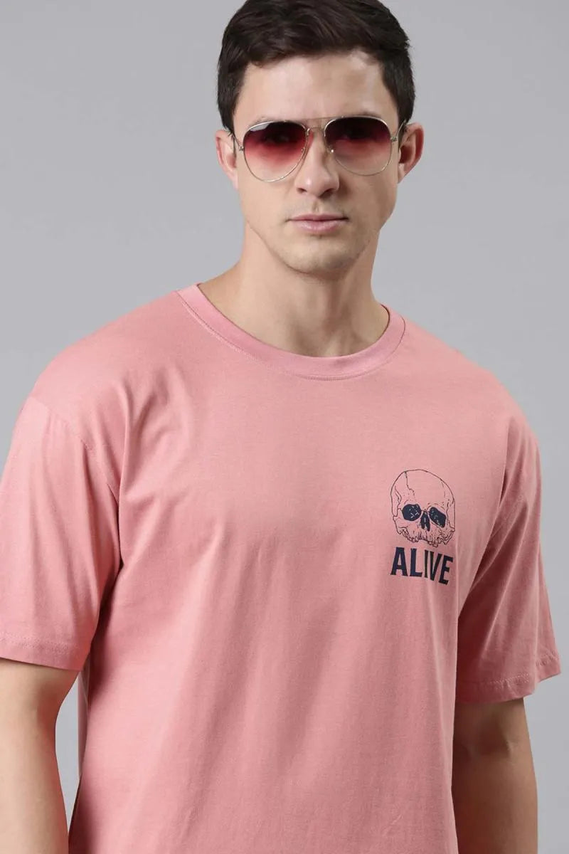 Graphic Print Oversized T-shirt for Men