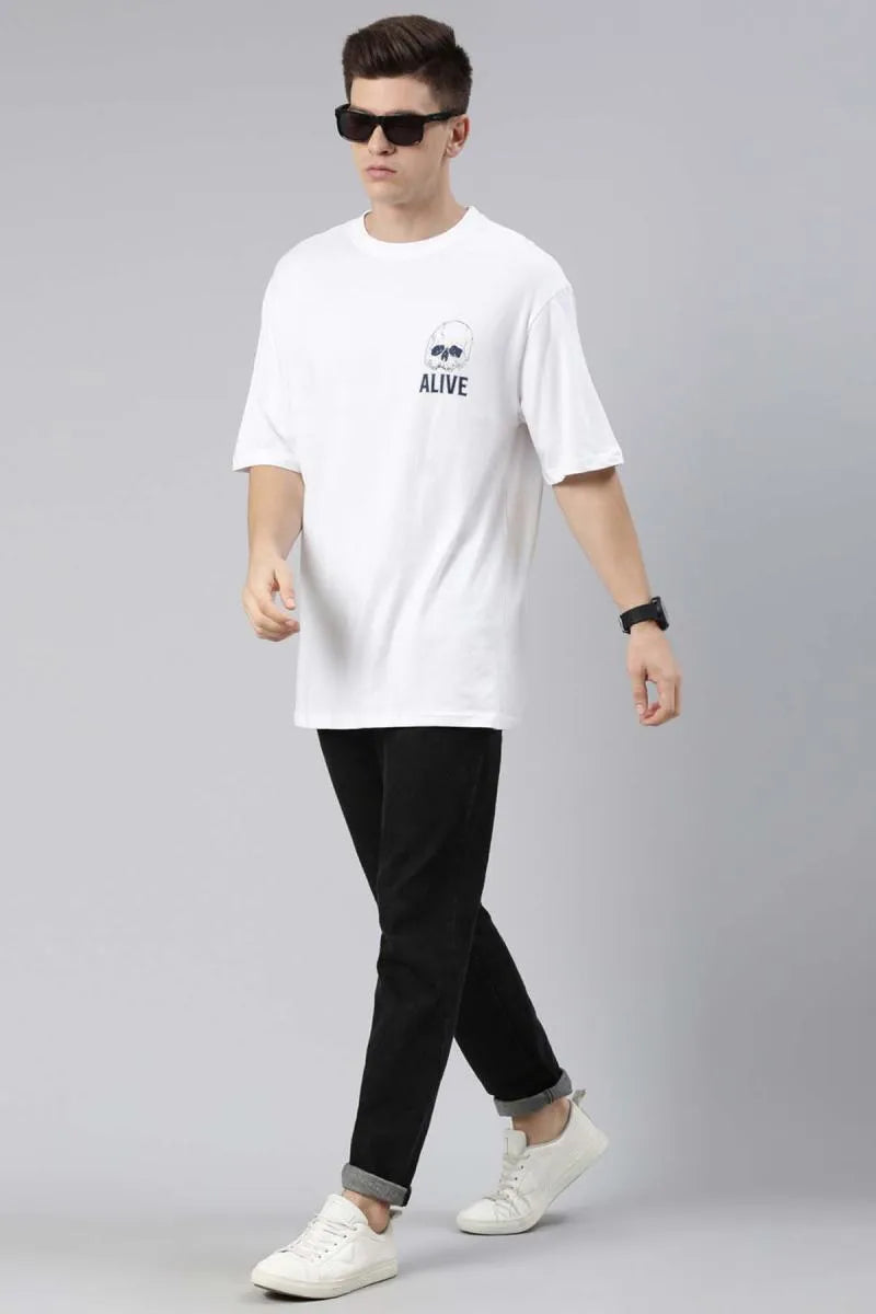 Graphic Print Oversized T-shirt for Men