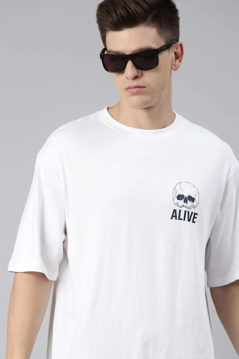 Graphic Print Oversized T-shirt for Men