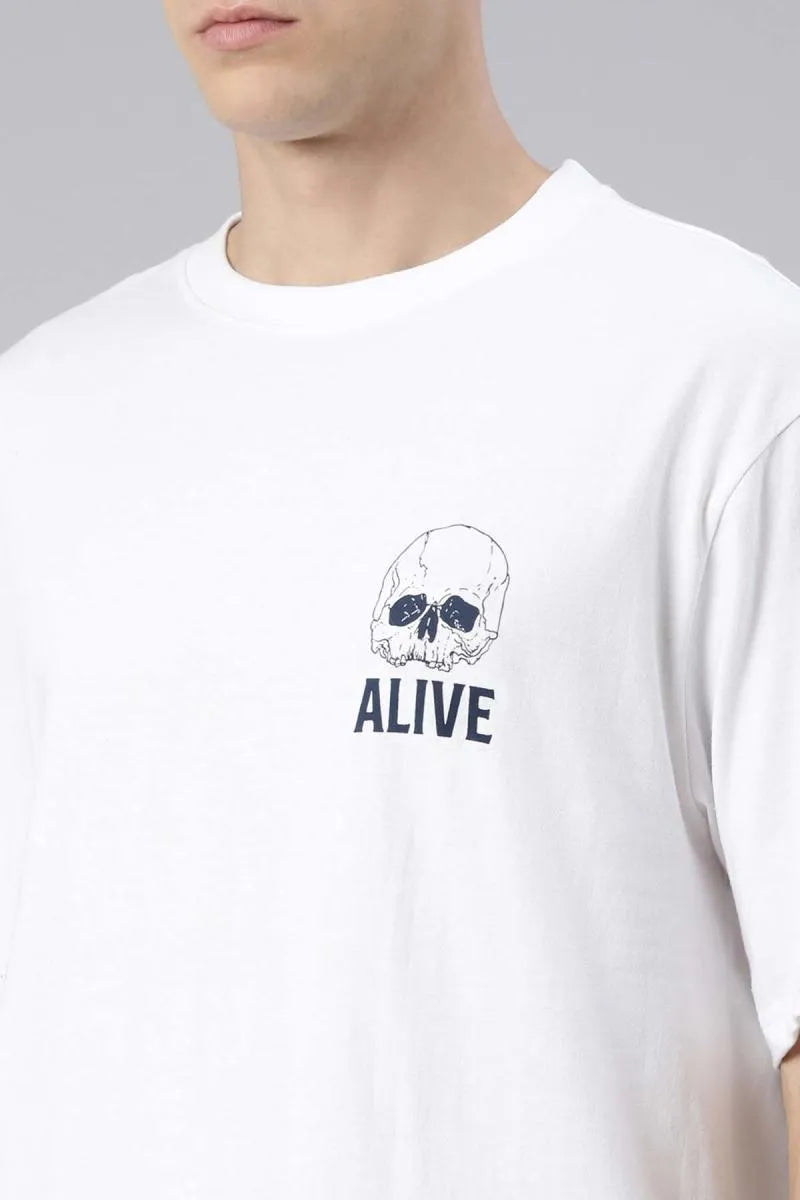 Graphic Print Oversized T-shirt for Men