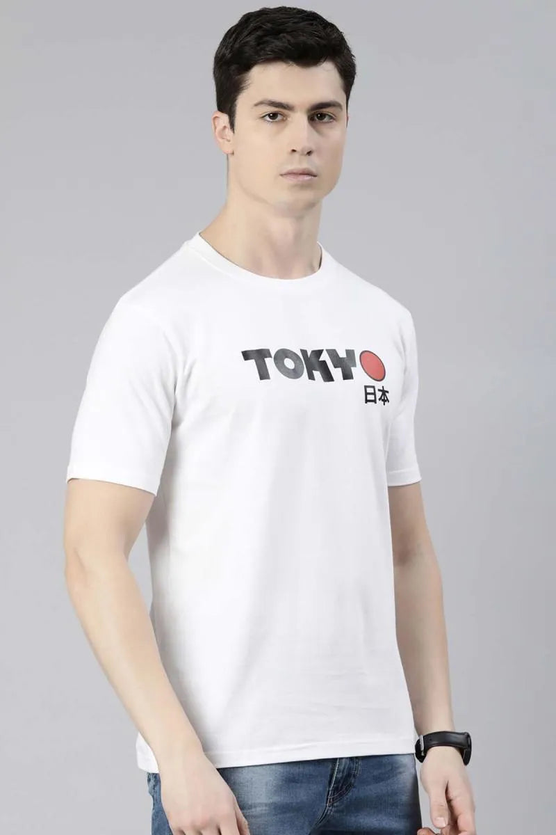 Graphic Printed Cotton T-shirt for Men