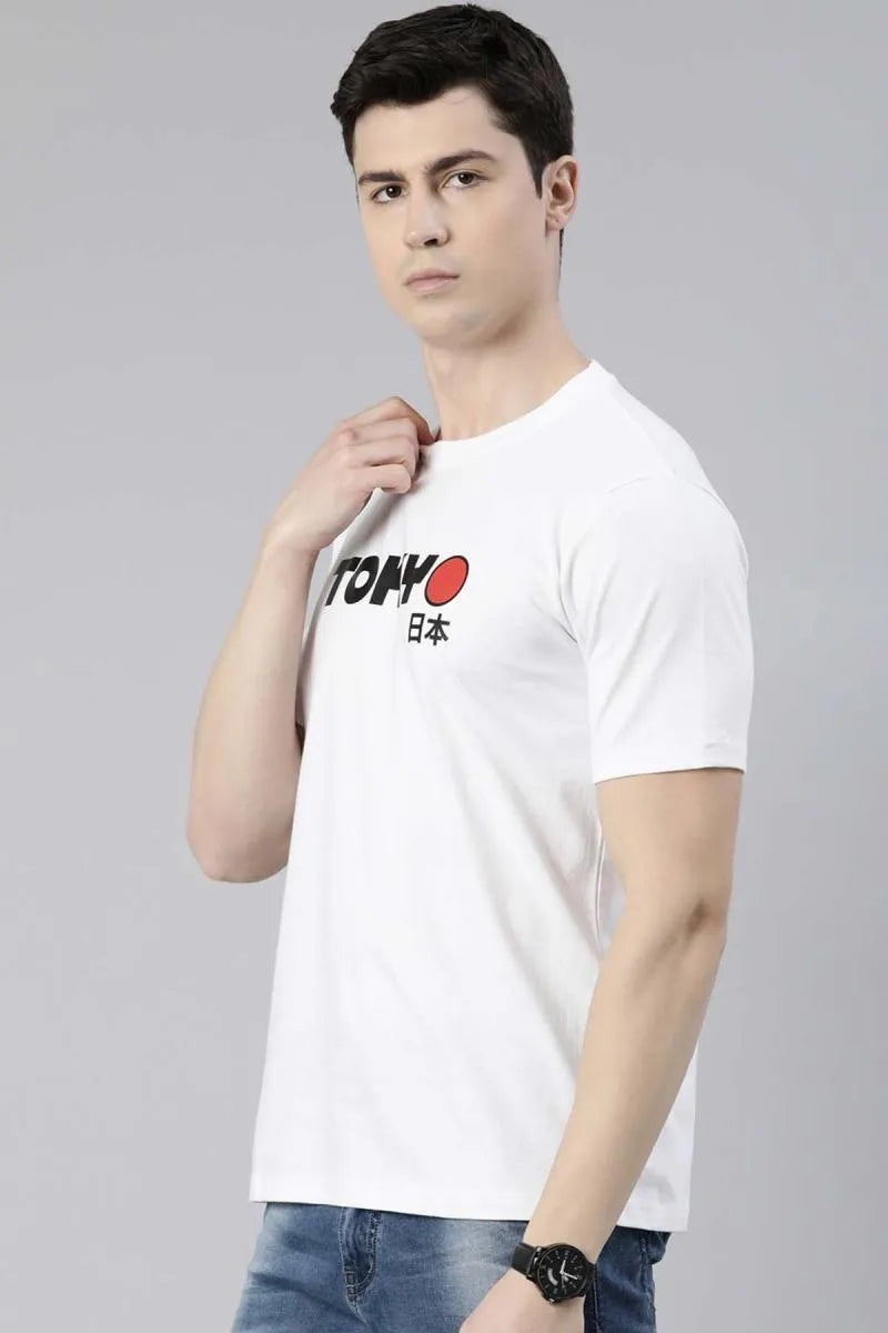 Graphic Printed Cotton T-shirt for Men