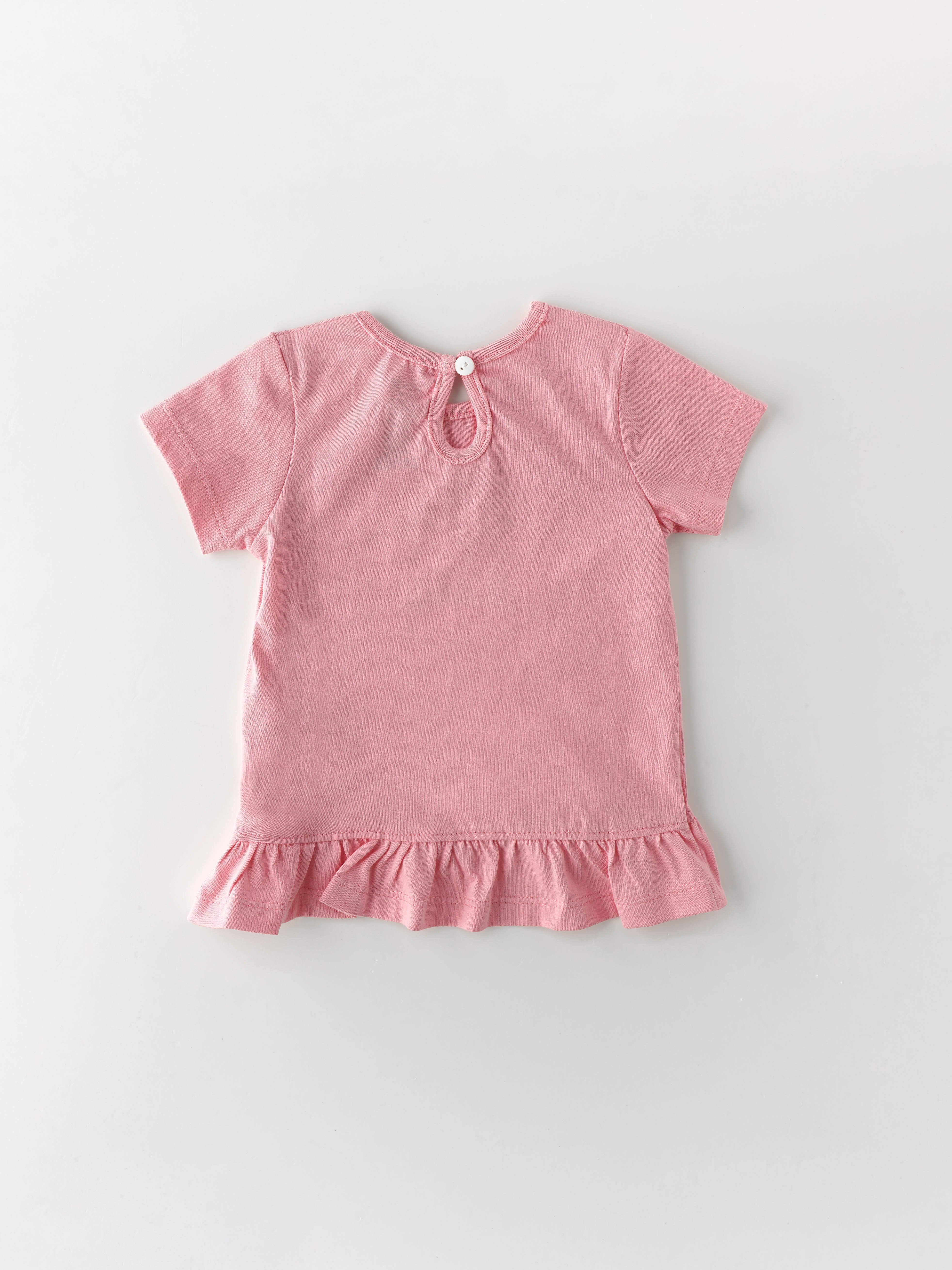 Popees Half Sleeve Chest Printed Top (3–36 Months) for Girls - Image 2