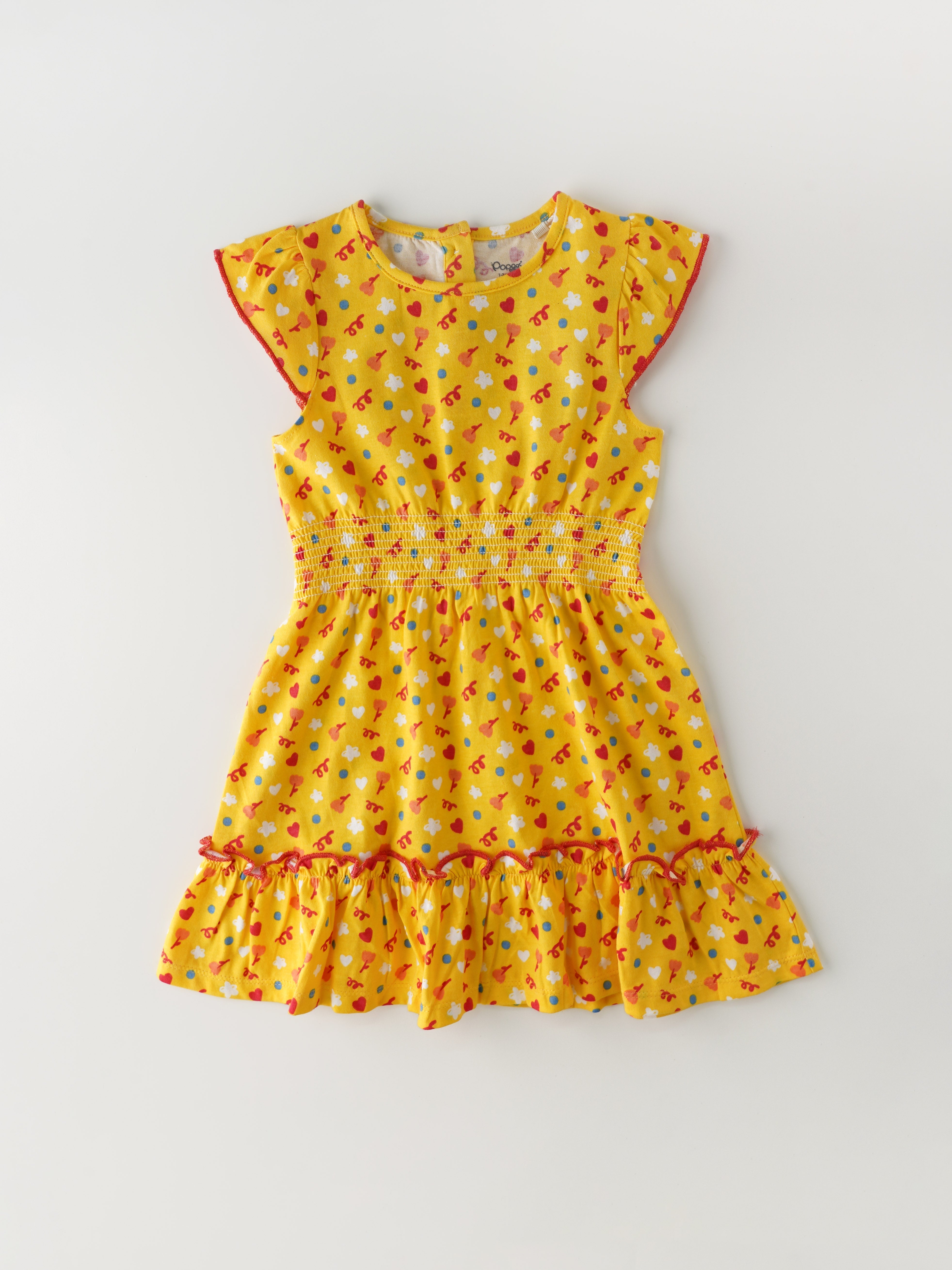 Popees Short Sleeve Printed Frock (1-8 Years) for Baby Girls - Image 1