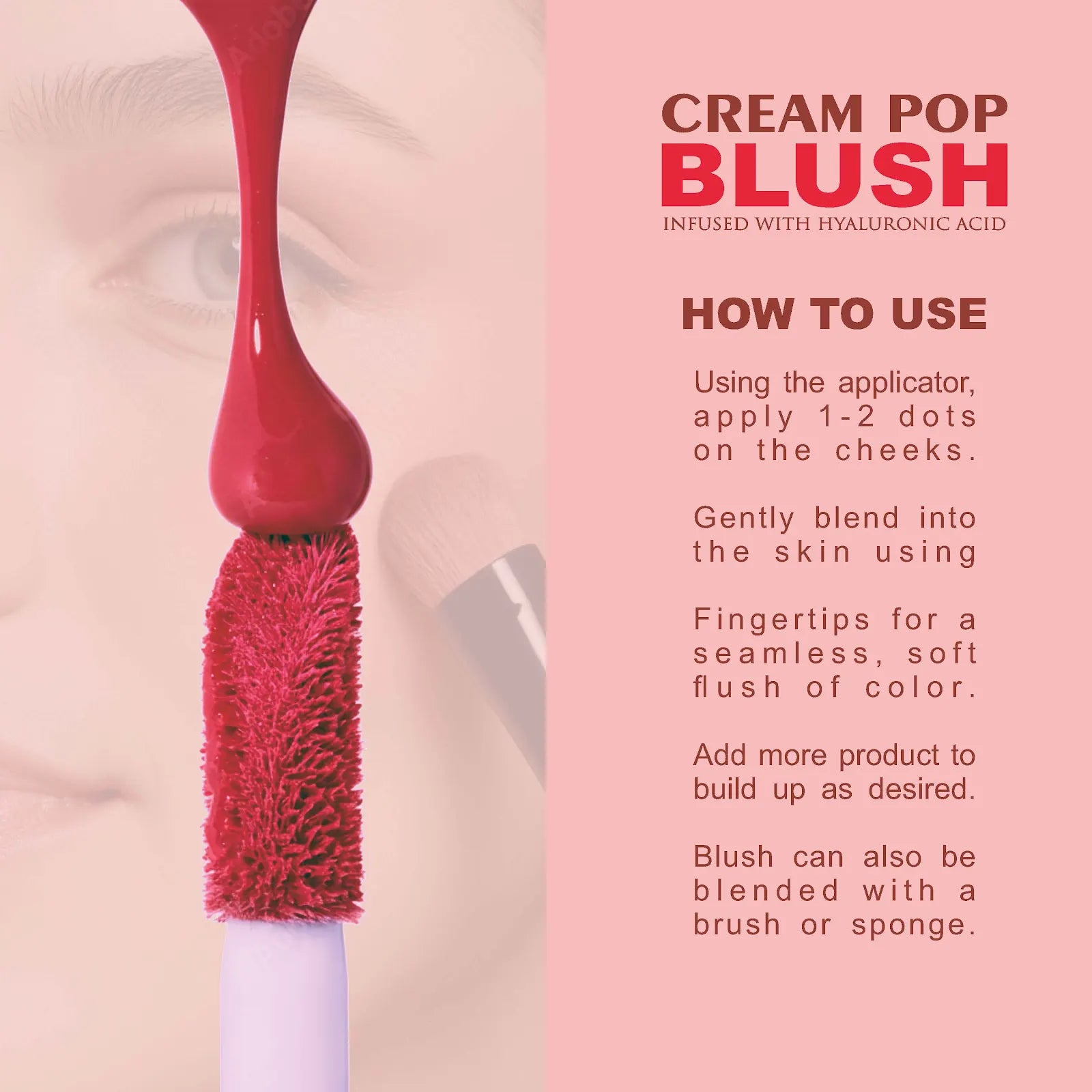 Love Earth Cream Pop Blush - Pack of 5 | Hyaluronic Acid | Smooth, Lightweight, Long-Lasting | Dewy Finish, Easily Blendable| Everyday Natural Glow | Suitable for All Skin Types - ( 2ML X 5 ) 10ML