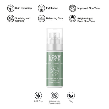 Love Earth Makeup Setting Spray Glow Fix - 50ML