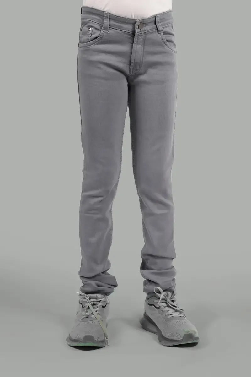 Slim Fit Casual Jeans for Boy - Dark Grey - View 7