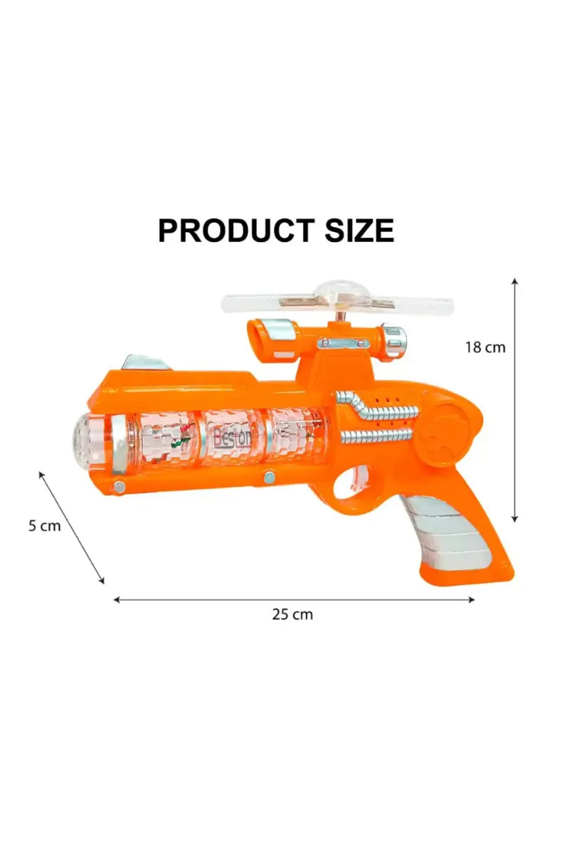 Musical Gun Toy for Kids (Orange) - Pack of 1