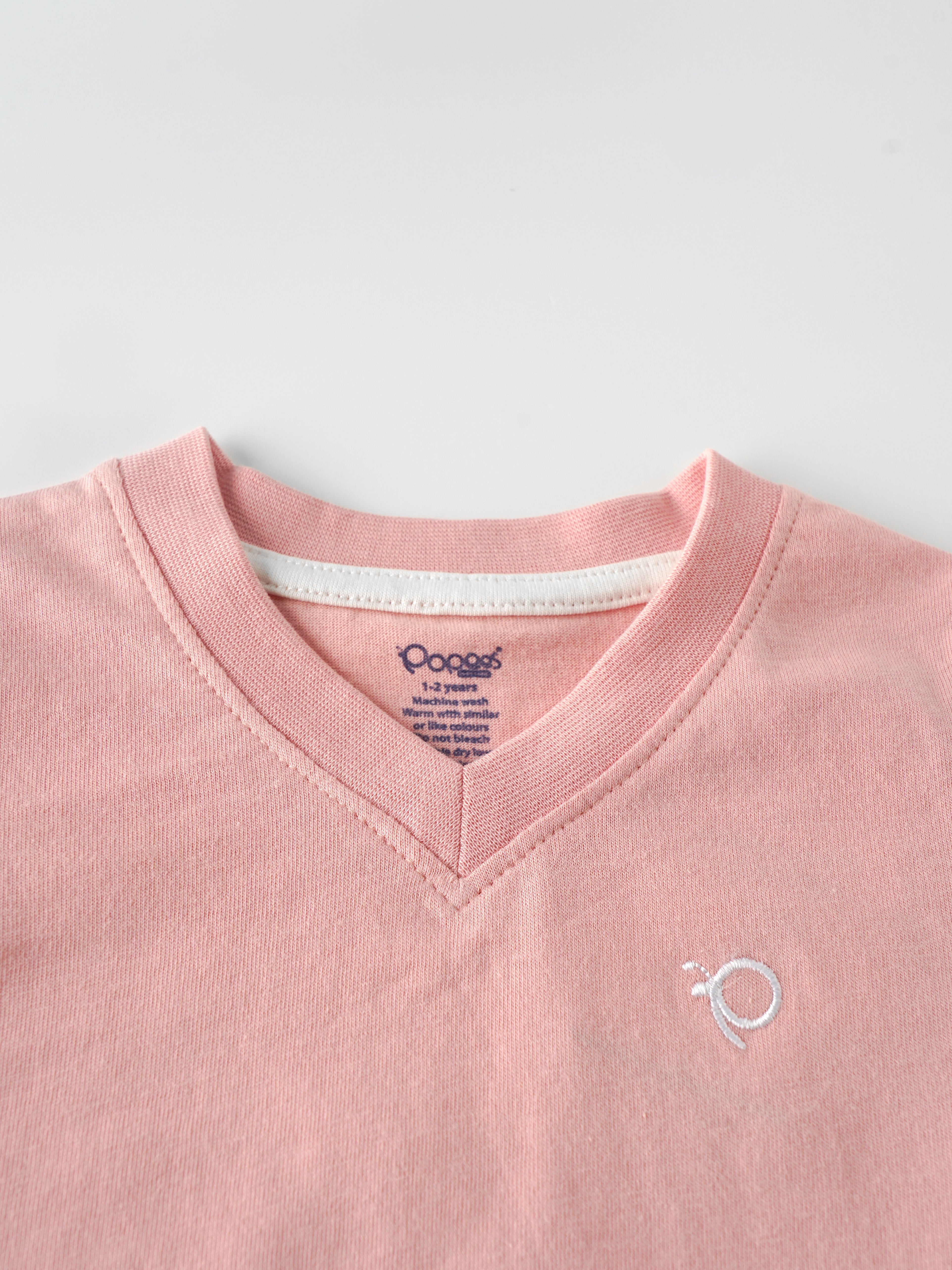 Popees Stylish V-Neck T-Shirt (1–8 Years) for Girls – Comfy & Fashionable - Image 3