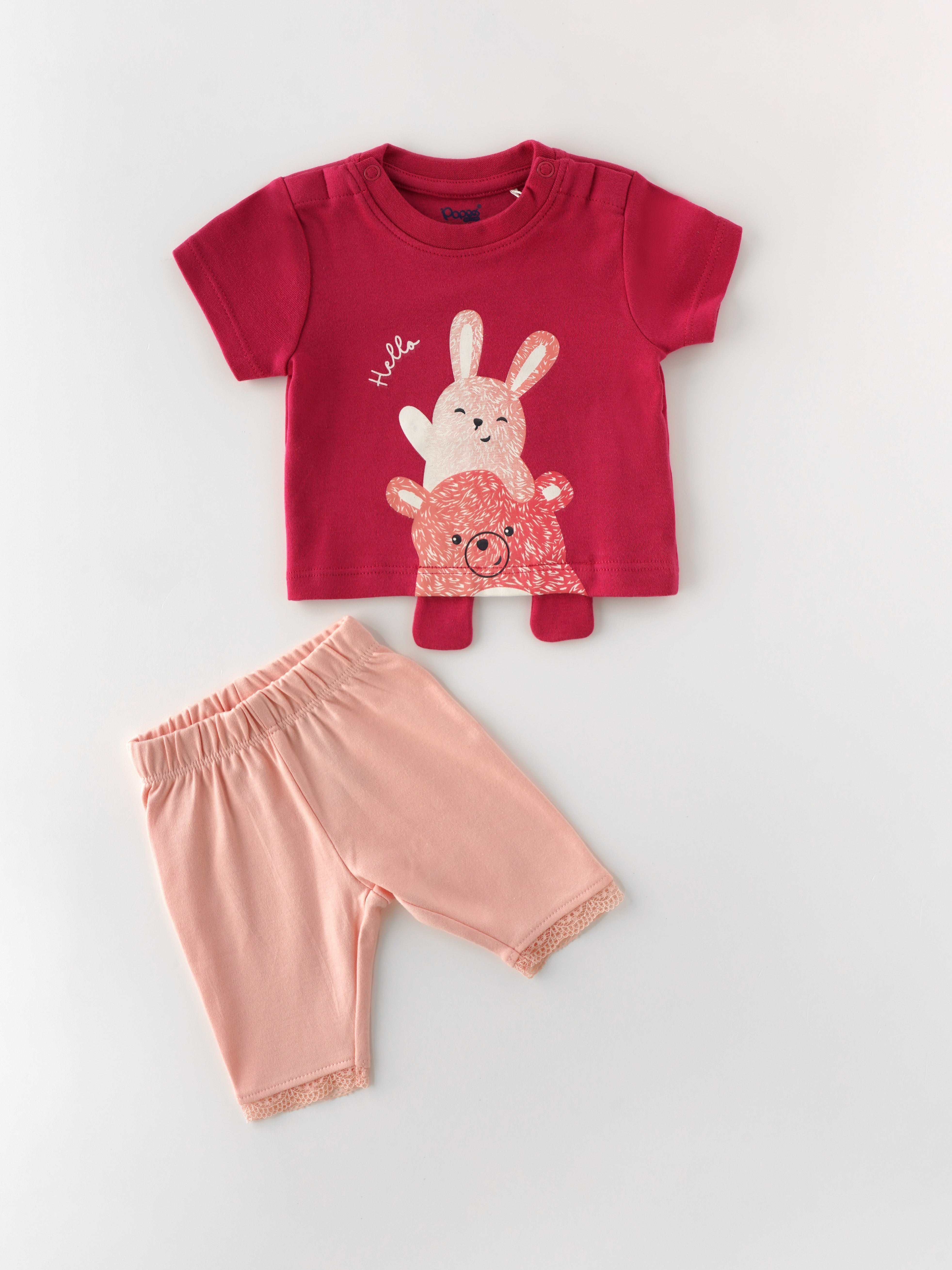 Skin-friendly & Trendy Coordinated Set for Newborn Girls - Image 1