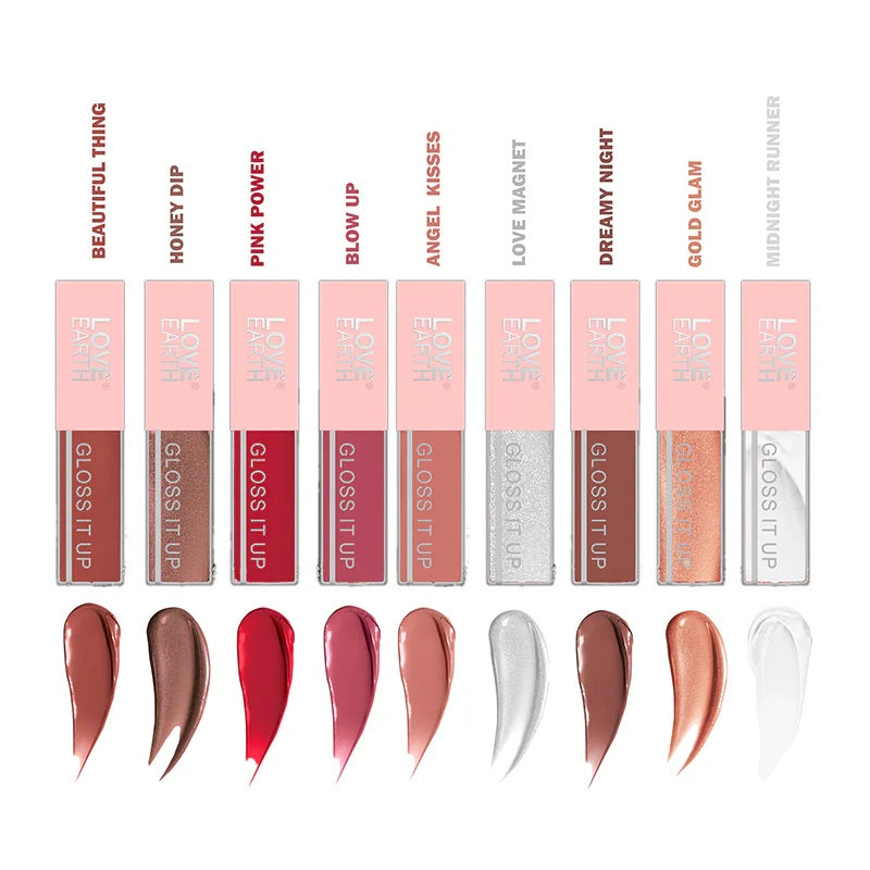 Love Earth Liquid Lip Gloss Browns - Pack of 3