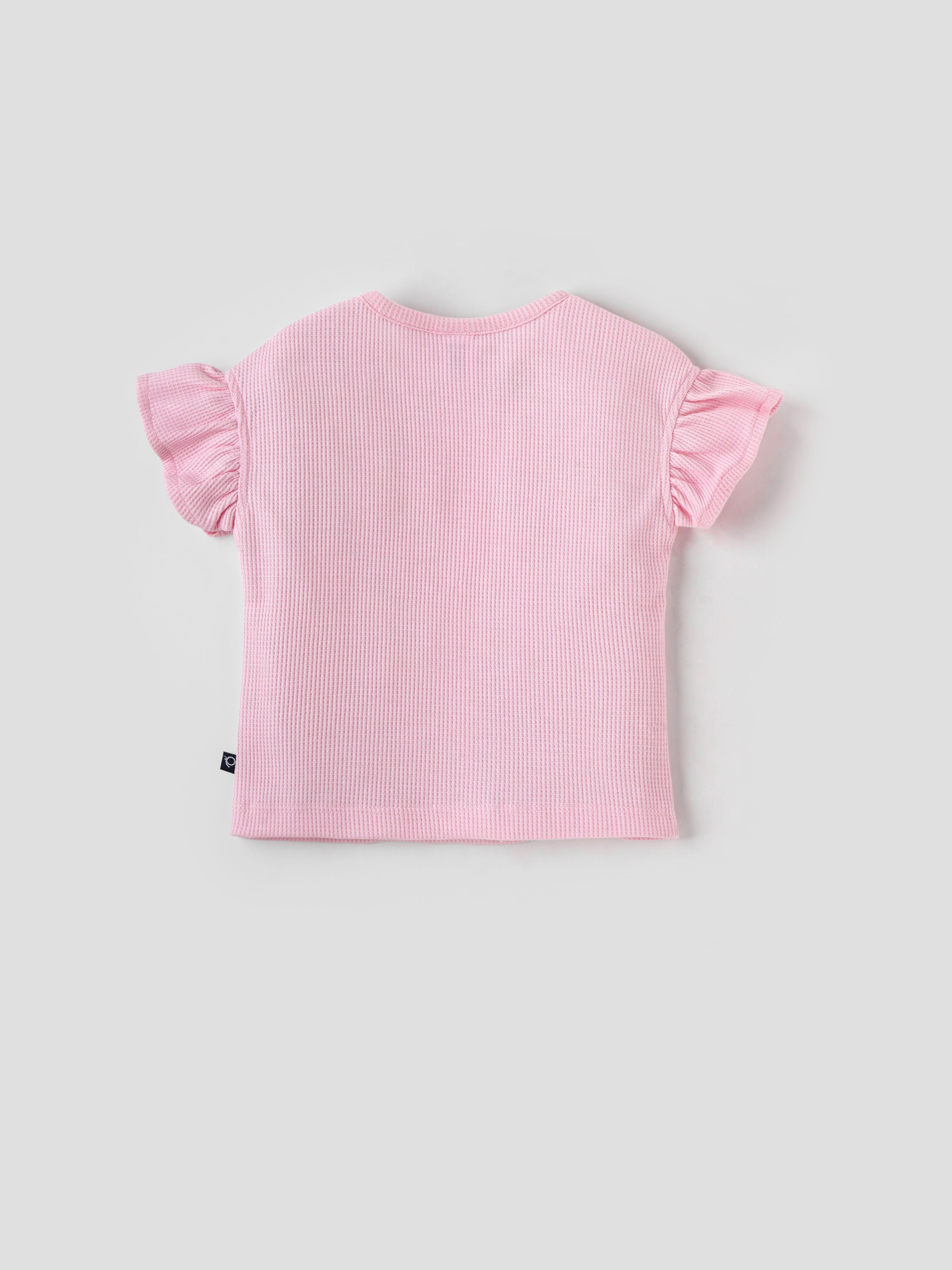 Popees Short Sleeve Shoulder-Open Top (3–24 Months) – Soft & Comfortable Tee for Baby Girls - Image 2