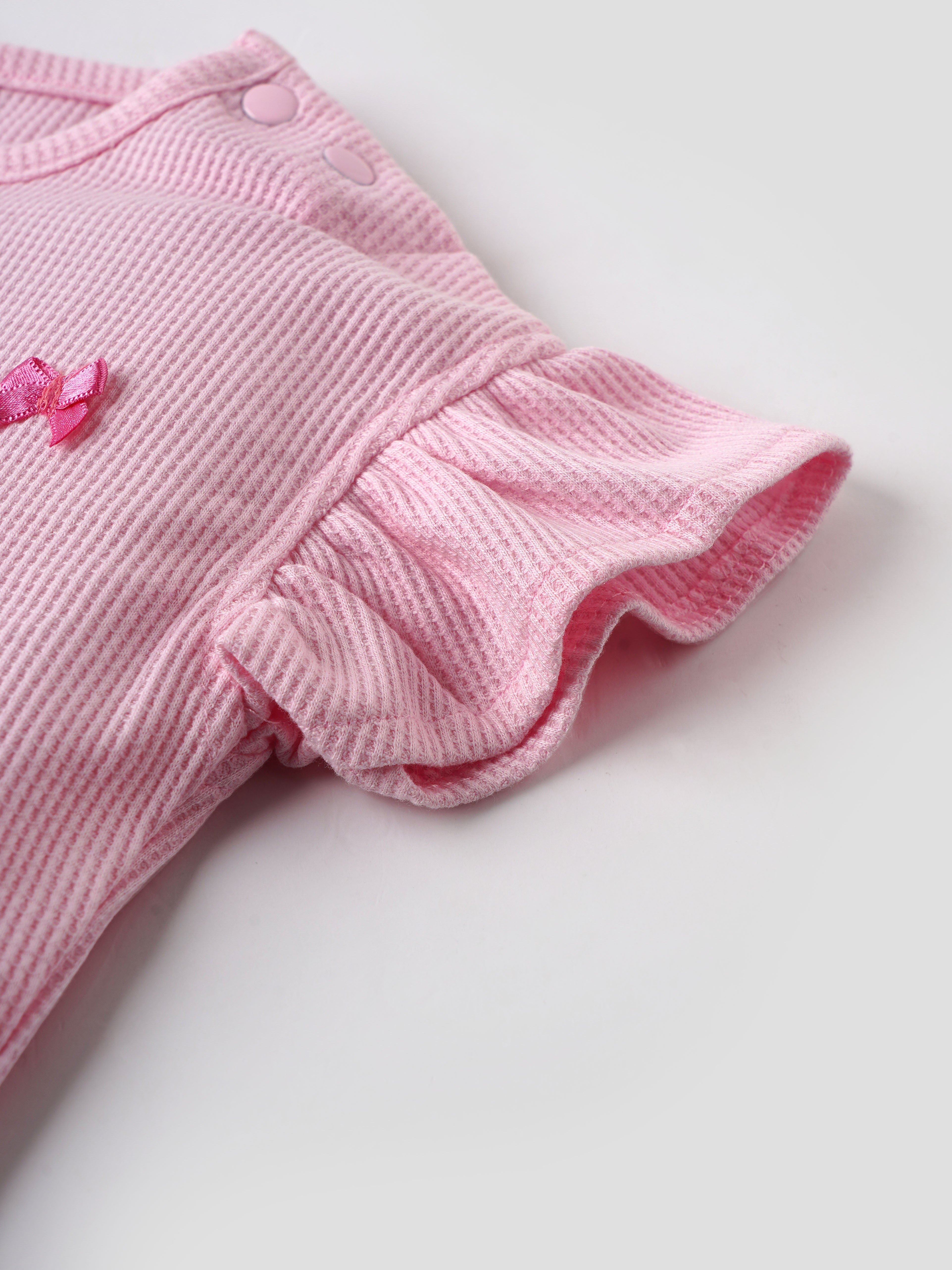 Popees Short Sleeve Shoulder-Open Top (3–24 Months) – Soft & Comfortable Tee for Baby Girls - Image 3