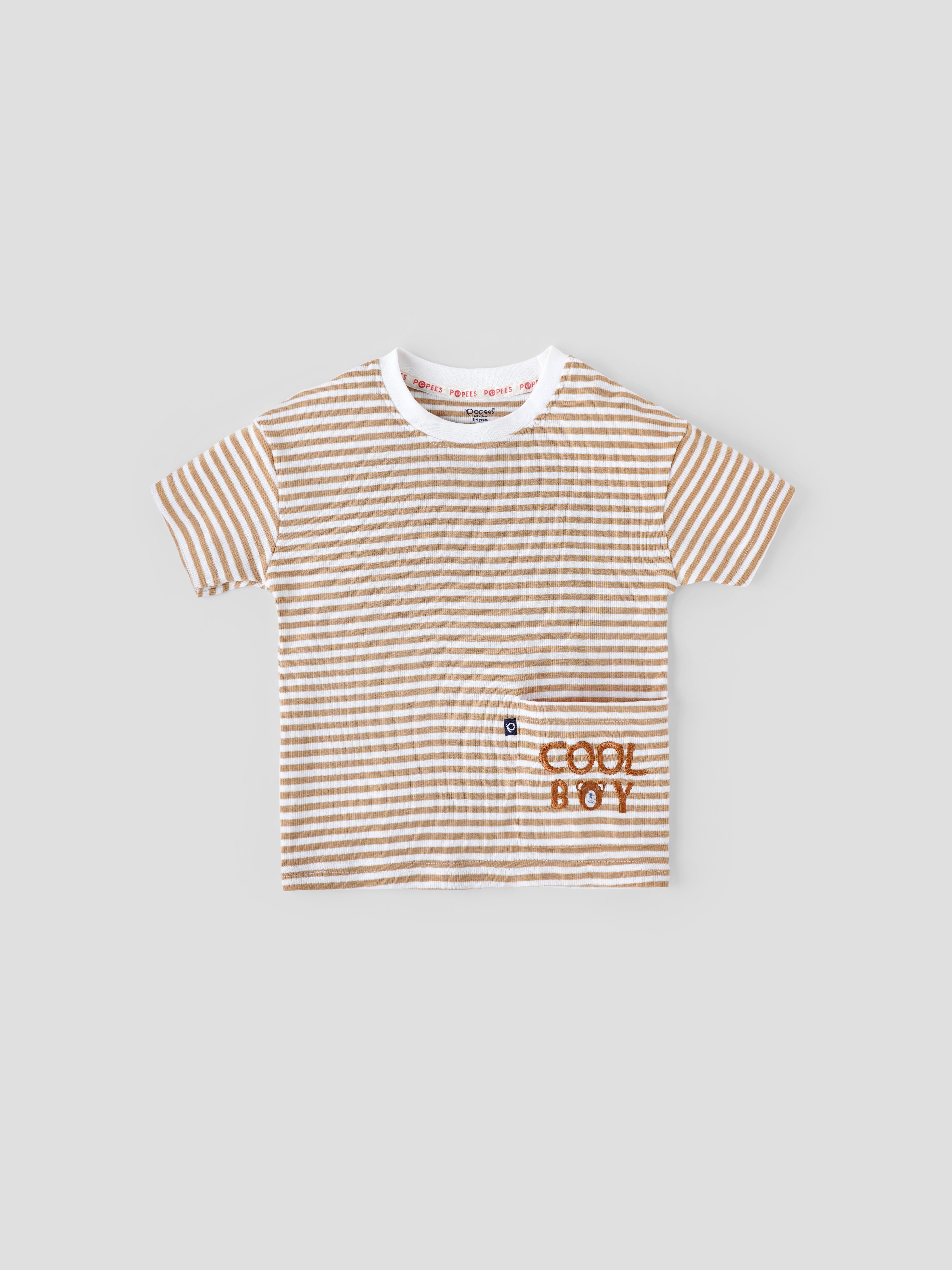 Popees Cotton Boys T-Shirt for Ages (1–8 Years) with Patch Pocket for Kid - Image 1