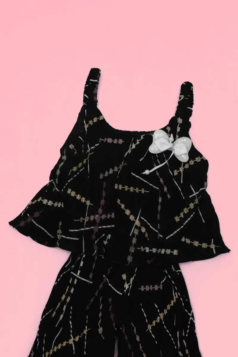 Baby Girl's Printed Jumpsuit - Black - View 4