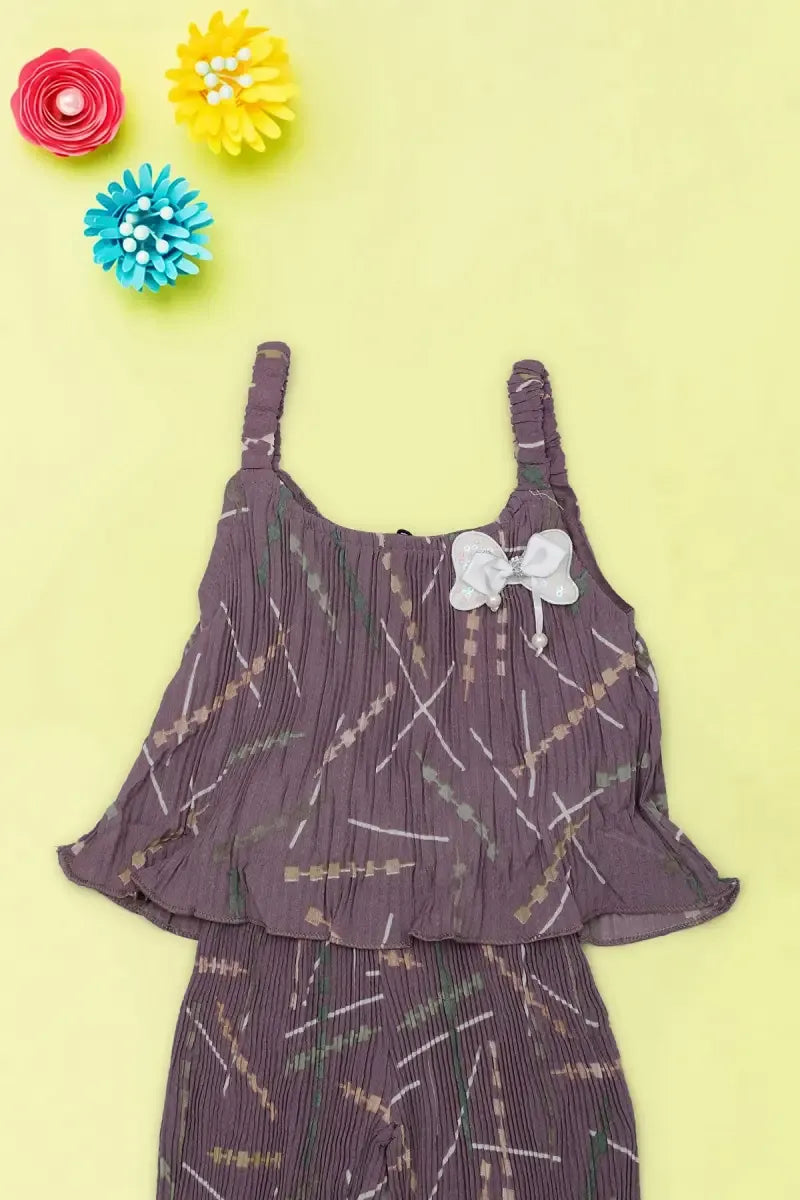 Baby Girl's Printed Jumpsuit - Mauve - View 11