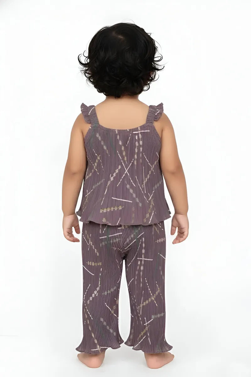 Baby Girl's Printed Jumpsuit - Mauve - View 10