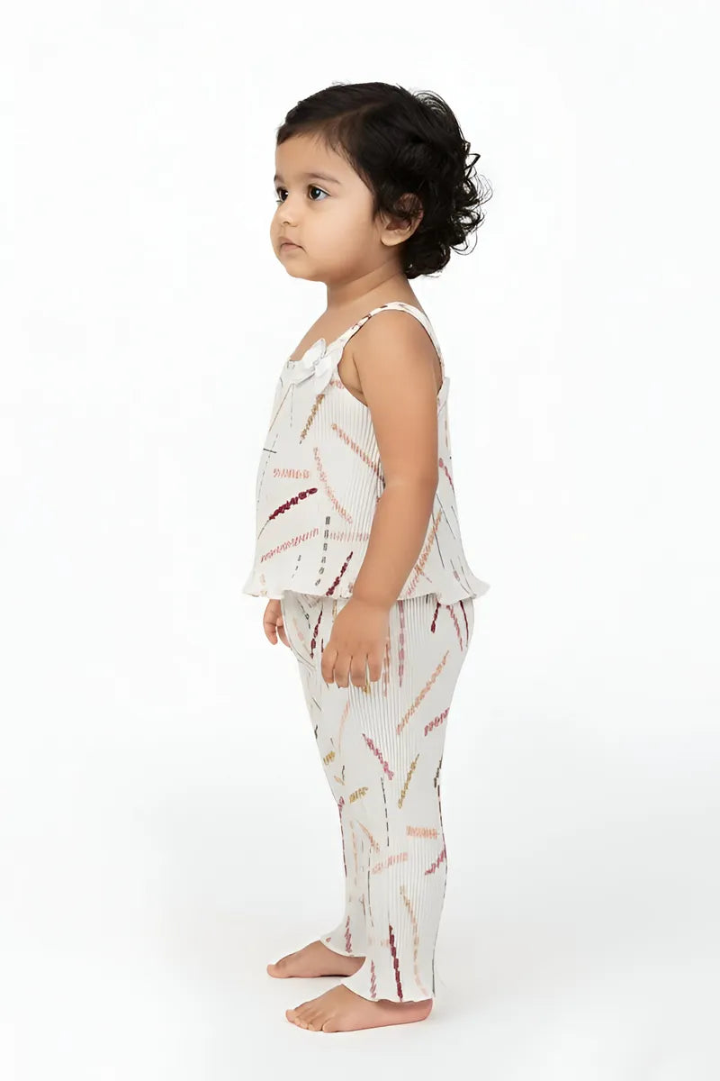 Baby Girl's Printed Jumpsuit - White - View 13