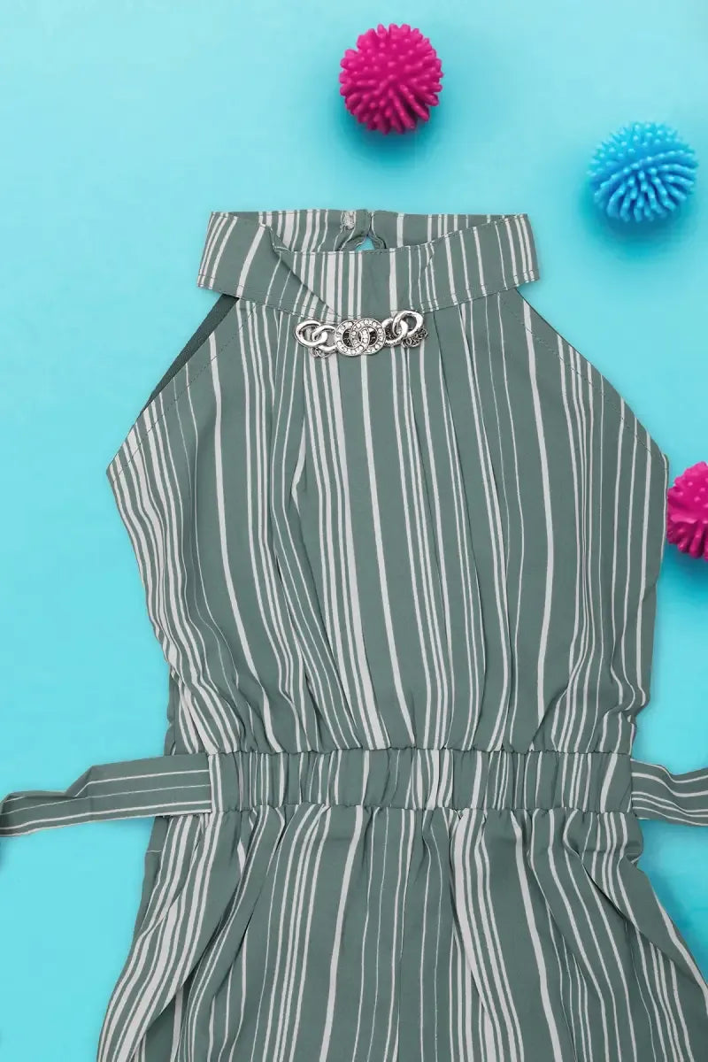 Jumpsuit with Sling Bag for Baby Girl - Grey - View 5