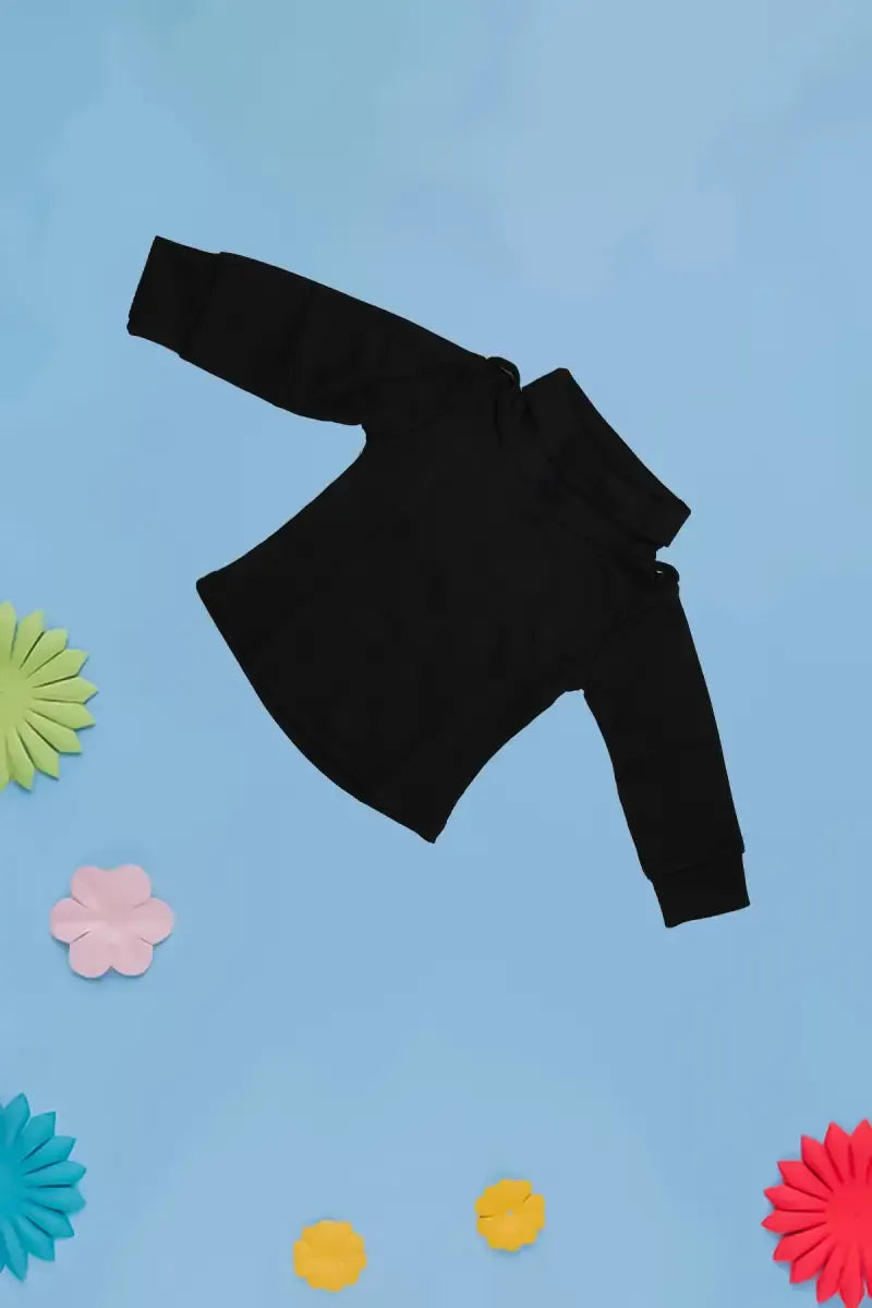 Corduroy T-Shirt with Dungaree for Just Born Girl (2-Piece Set) - Black - View 4