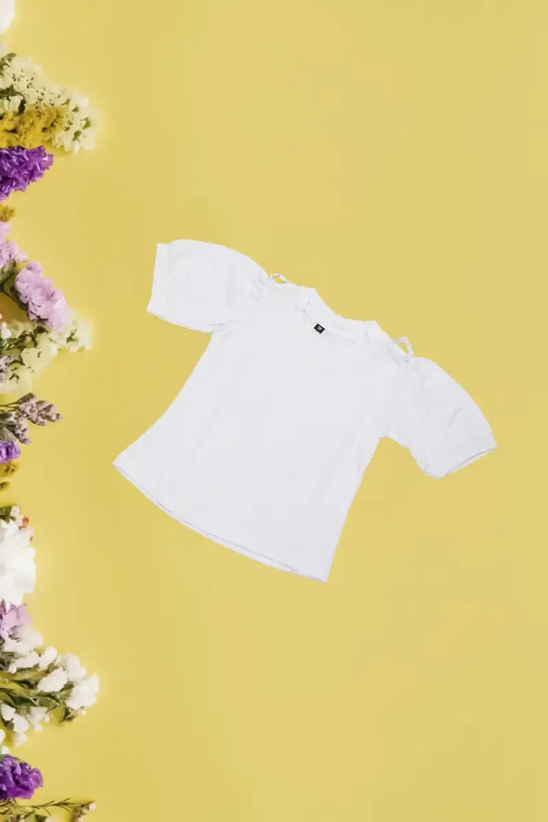 Just Born Girl's T-Shirt with Dungaree Set - Blue - View 9