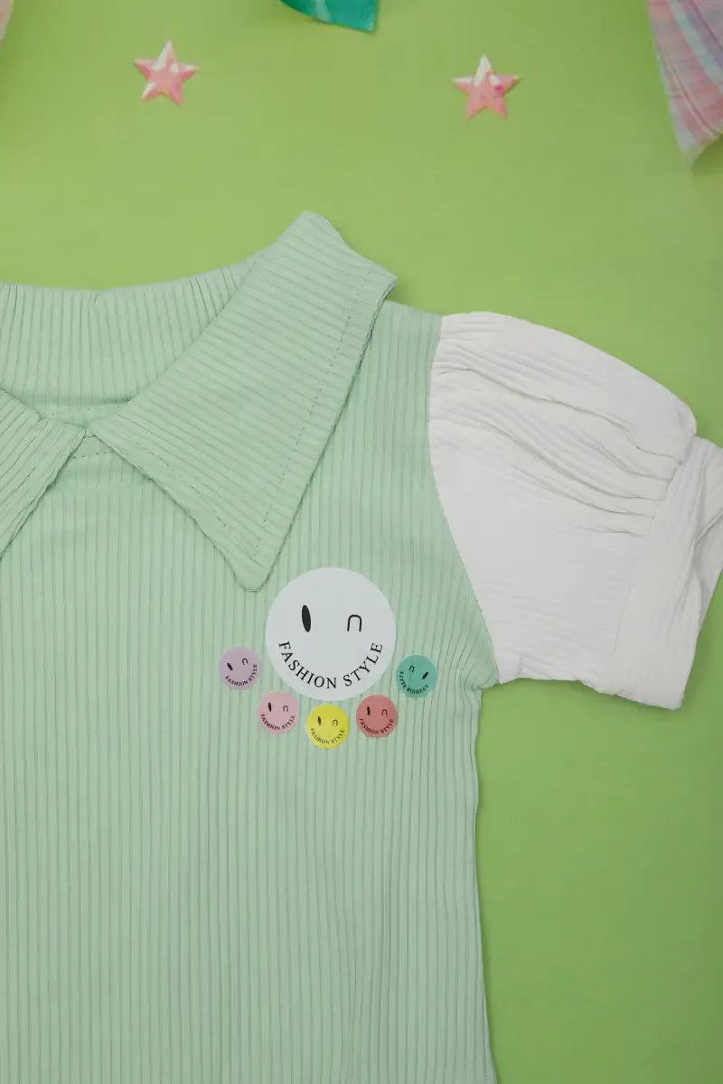 Corduroy Top for Just Born Baby Girl - Light Grey - View 15